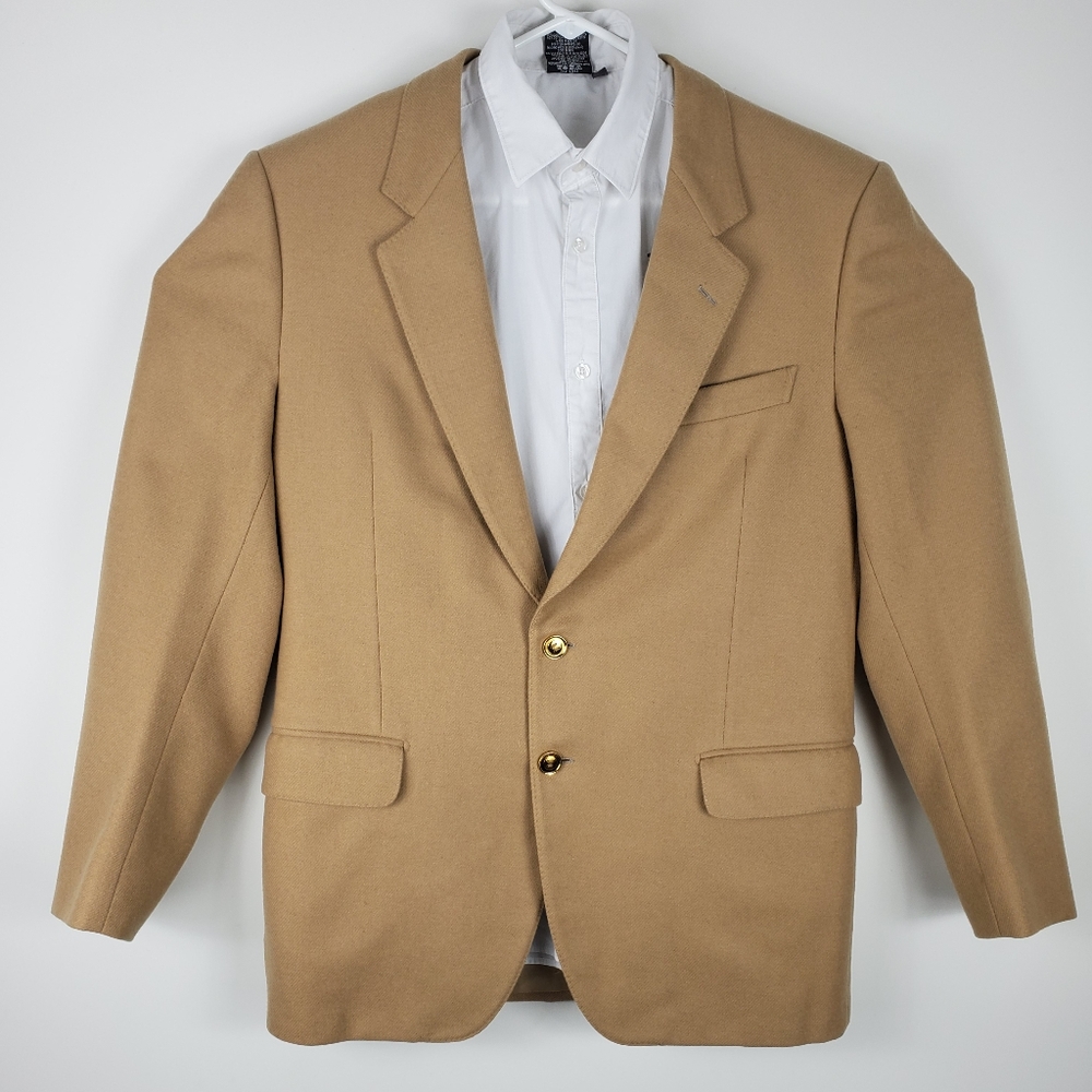GUCCI VTG Solid Beige Wool cashmere Blazer Sport C
